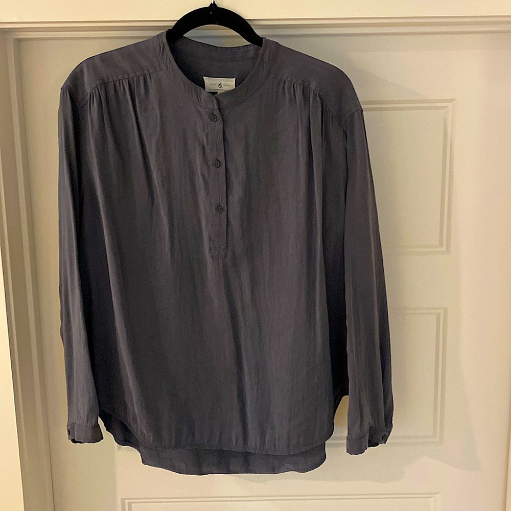 Lou & Grey Half Button Down Rayon Blouse - Size M